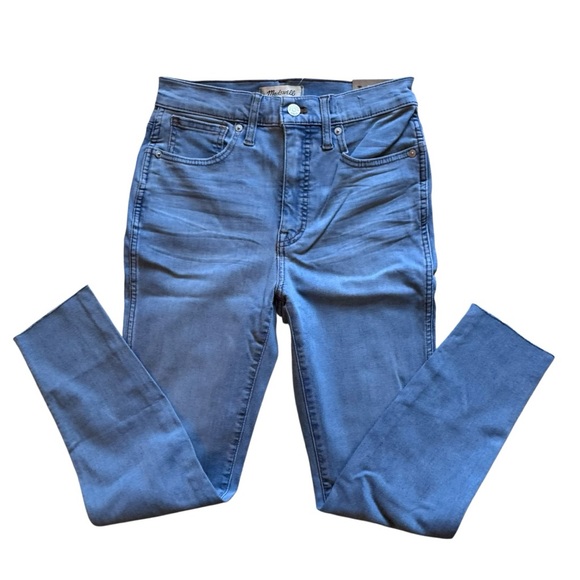 Madewell 10” High-Rise Skinny Crop Jeans W27 Raw Hem Magic Pockets NWT - Picture 4 of 11